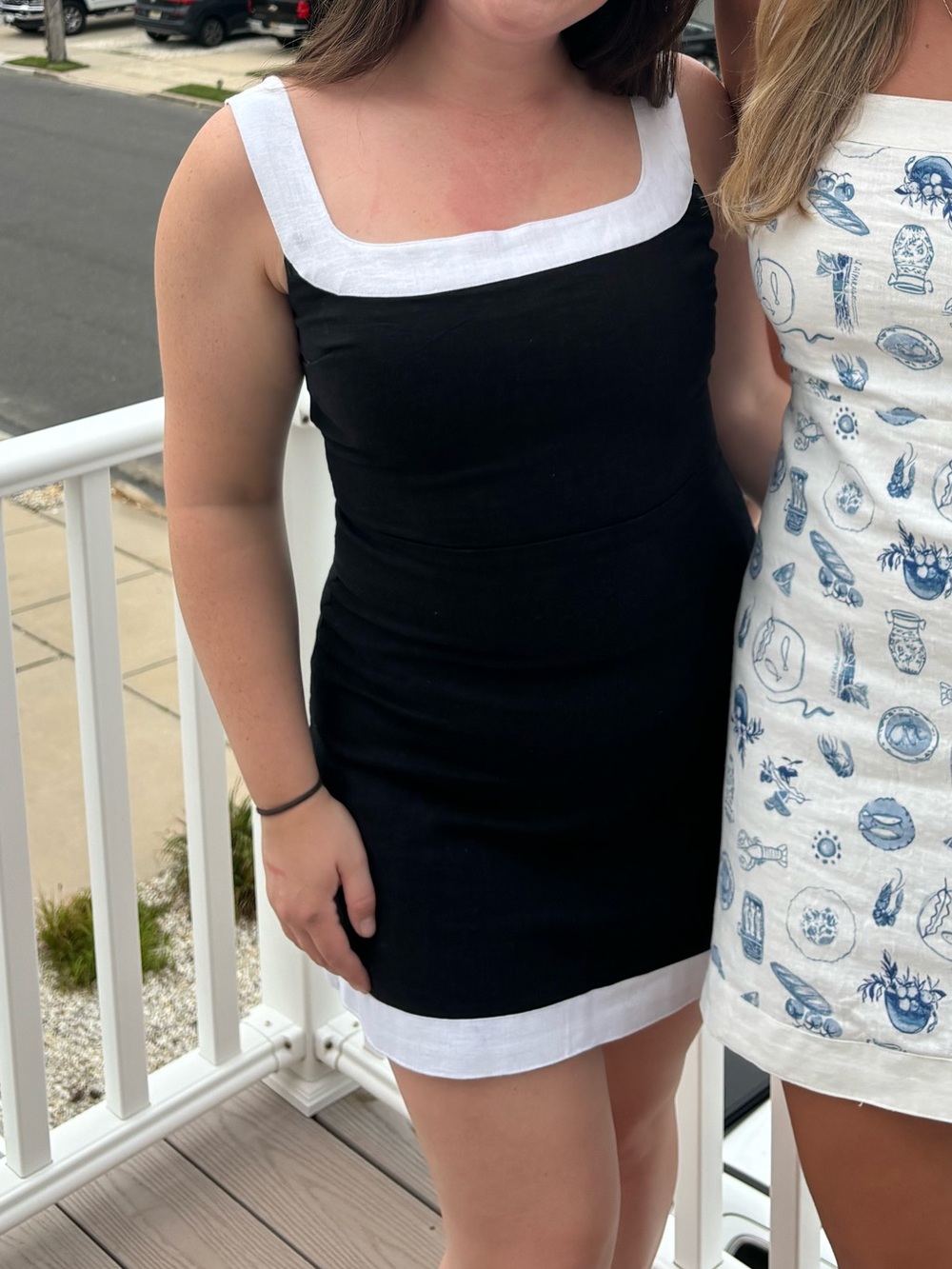 Abercrombie & Fitch Black Dress with White Trim